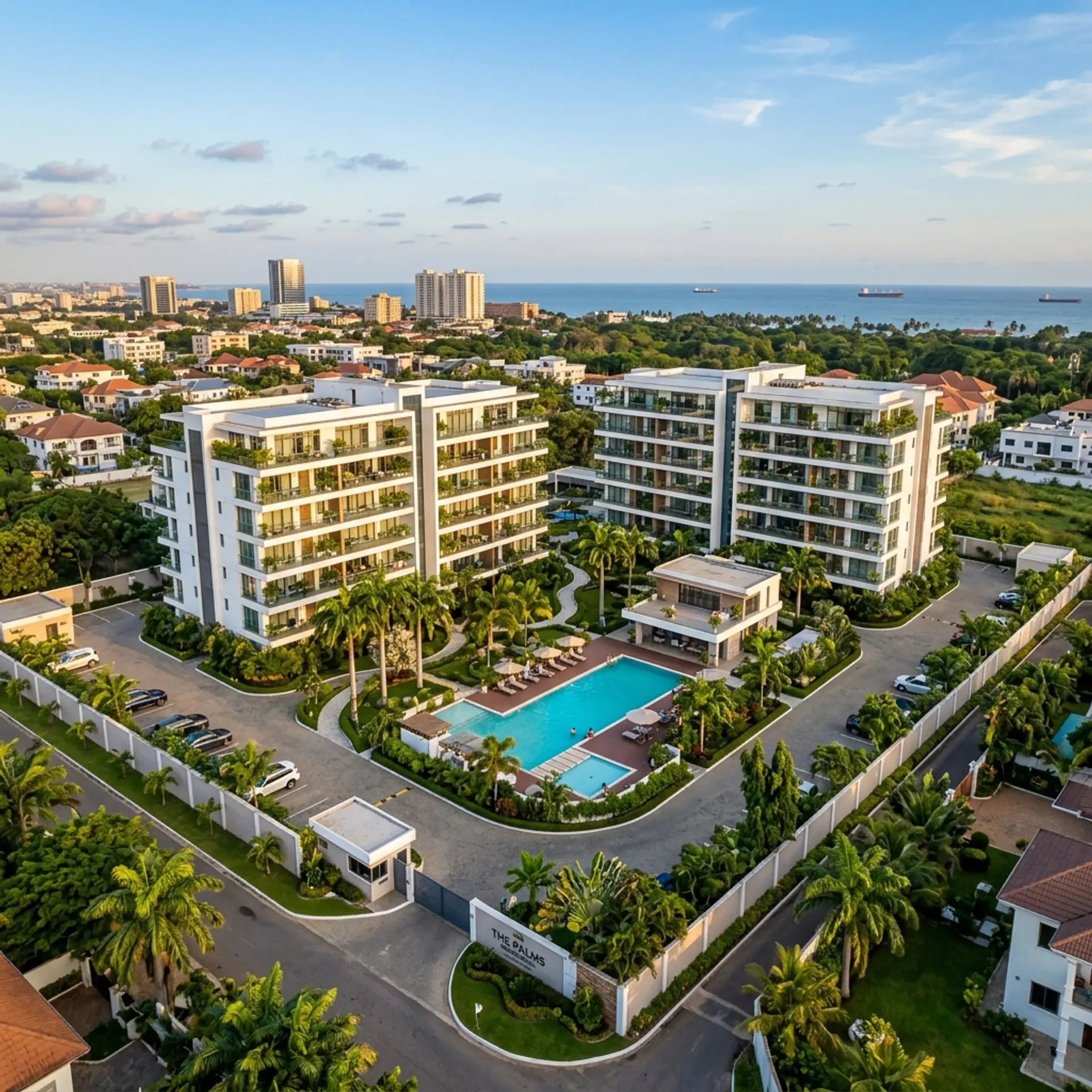 Modern residential estate in Ghana